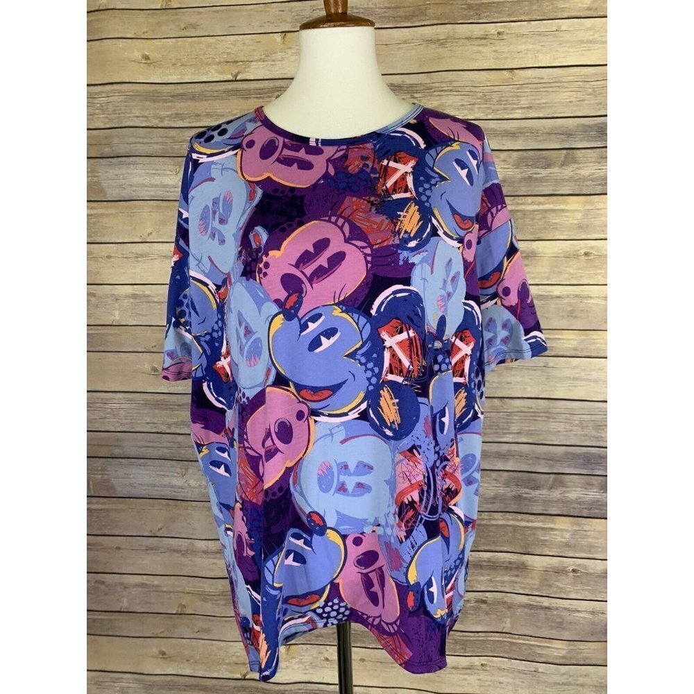Lularoe Disney XS Irma Tunic Hi Lo Mickey Minnie